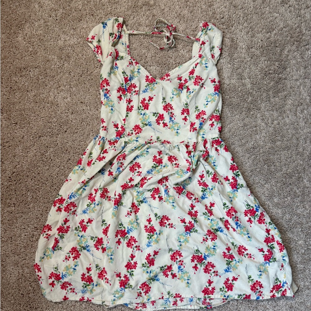 Hollister Floral Dress with Red and Blue